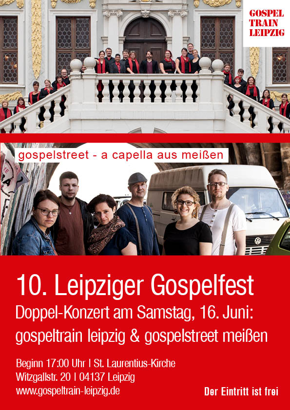 Plakat zum 10. Leipziger Gospelfest am 16. Juni